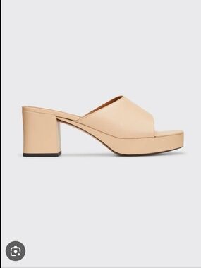 ATP Atelier Lumezzane Anthropologie Leather Slide On Block Heel Sandals 40 | 9.5